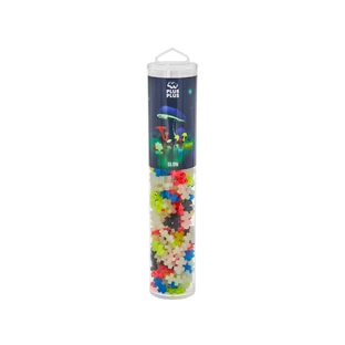 Plus-Plus construction set, 240 pieces tube, Glow Mix, fluorescent colors
