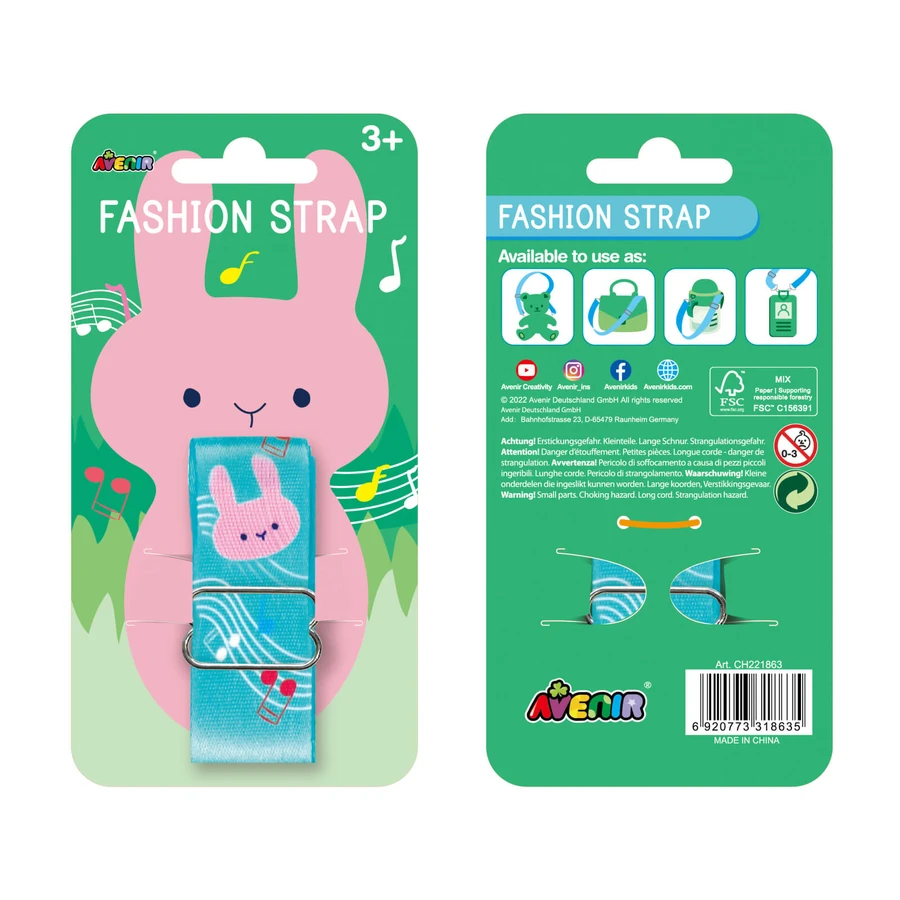 Correa ajustable para accesorios de moda - Musical Bunnies