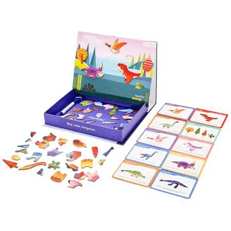 Magnetisch kunst- en bijpassend puzzelspel - Dinosaur World