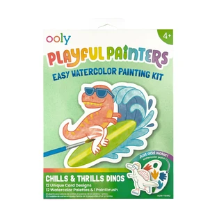 Kit aquarelle - Facile à peindre - Dinosaures, Playful Painters