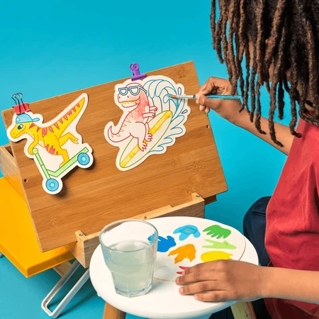 Kit aquarelle - Facile à peindre - Dinosaures, Playful Painters