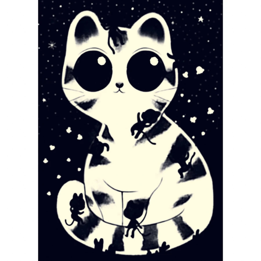 Phosphorescent jigsaw puzzle Round cats, Djeco