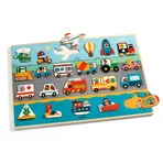 Vroom-vroom wooden puzzle, Djeco