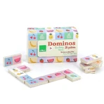 Juego de dominó de madera reversible - Frutas y Verduras - Vilac
