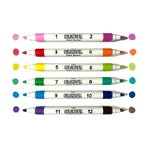 Colortopia kreatives Malen-nach-Zahlen-Set mit Markern - Einhornland (Set mit 6 Doppelfarben)