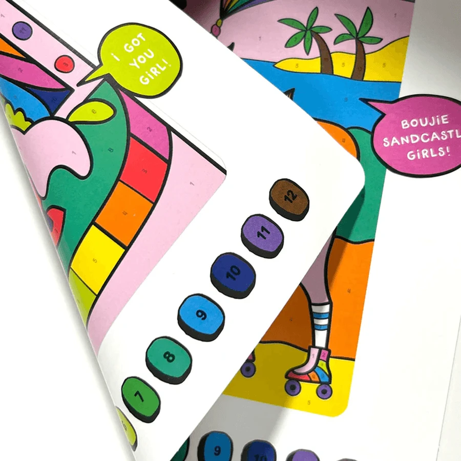 Colortopia kreatives Malen-nach-Zahlen-Set mit Markern - Einhornland (Set mit 6 Doppelfarben)