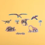 Set von repositionierbaren Aufklebern Dinosaurier, Londji