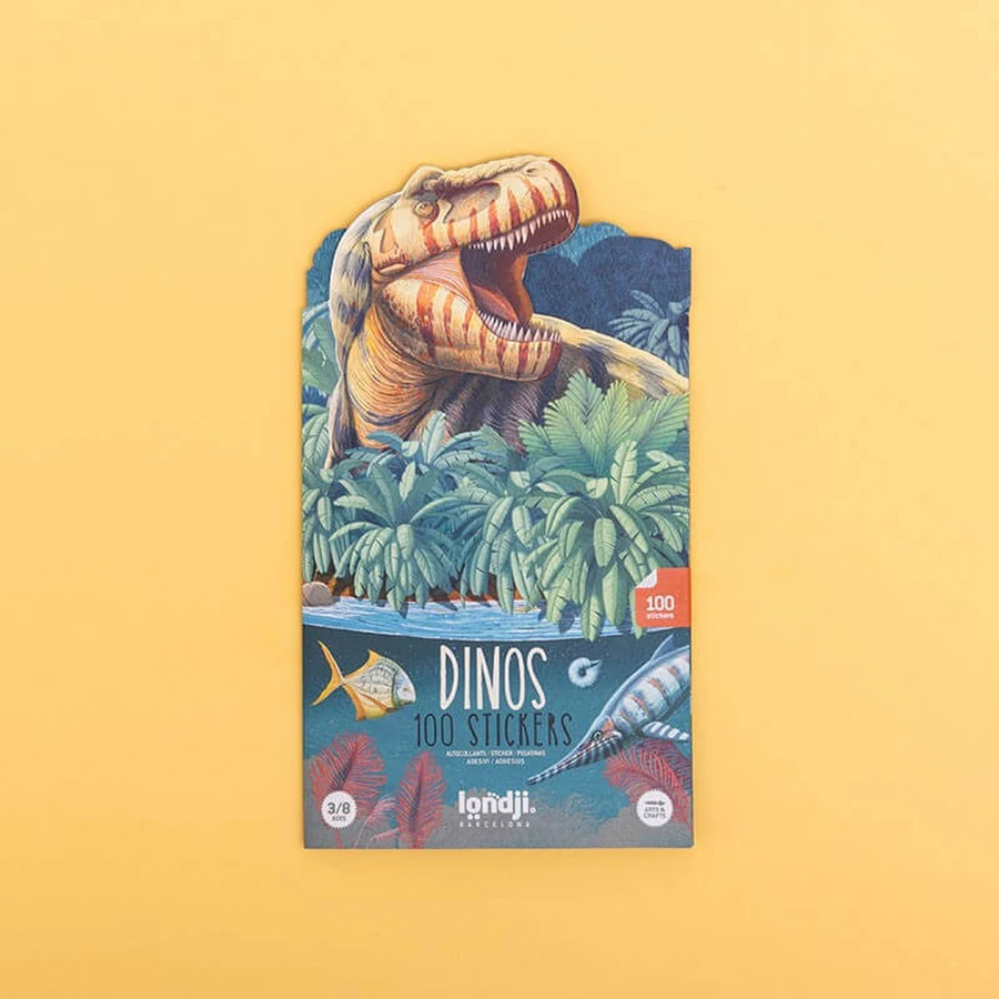 Set von repositionierbaren Aufklebern Dinosaurier, Londji