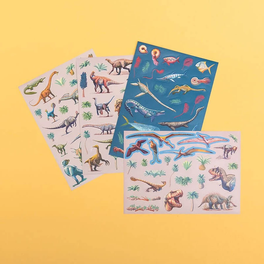 Set von repositionierbaren Aufklebern Dinosaurier, Londji