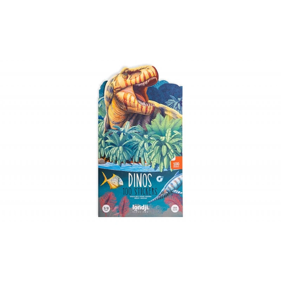 Set von repositionierbaren Aufklebern Dinosaurier, Londji