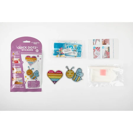 Supersnelle creatieve set, stickers BIG DOTZ - Hart en Bij