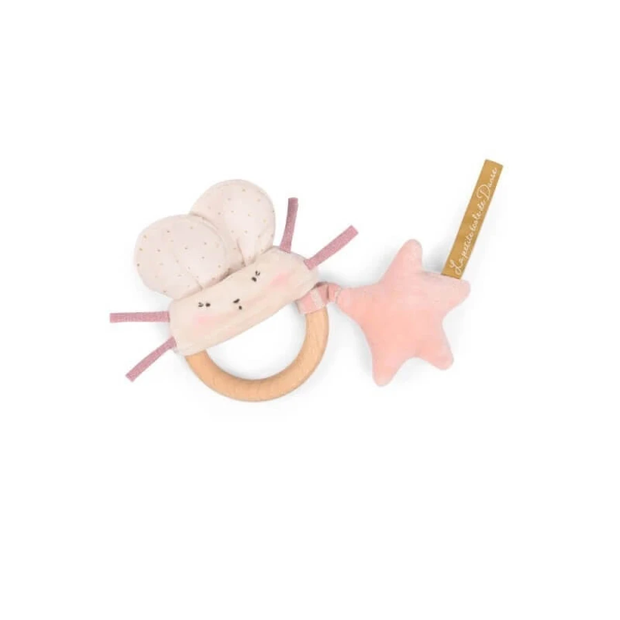 Zornaitoare cu inel de lemn Soricel , Moulin Roty