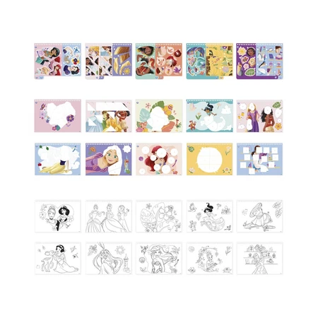 Set créatif avec autocollants, chiffres à coller, Disney Princess