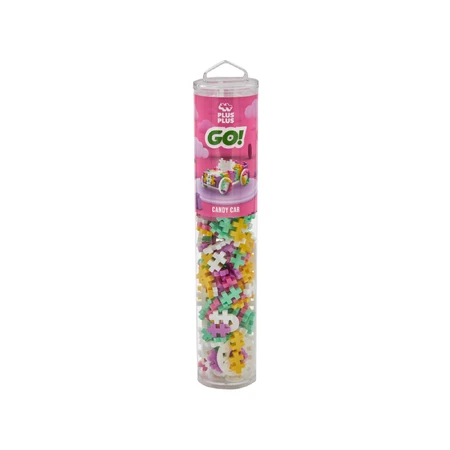 Jeu de construction Plus-Plus, tube de 200 pièces, voitures colorées - Candy