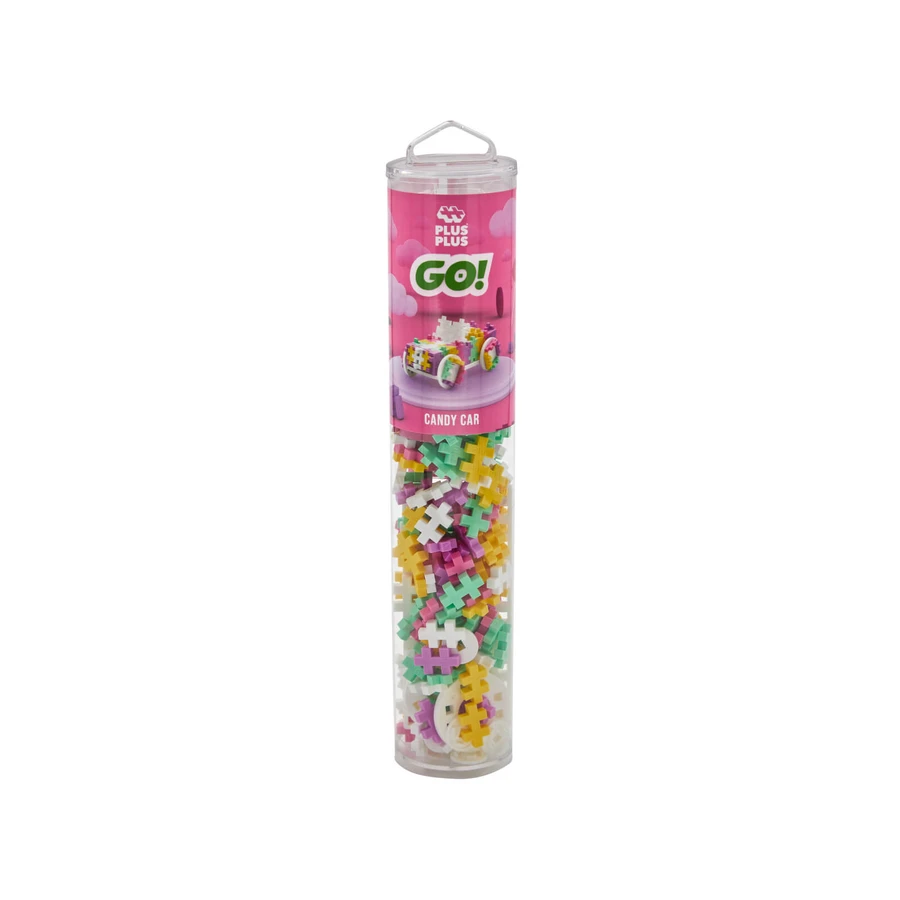 Jeu de construction Plus-Plus, tube de 200 pièces, voitures colorées - Candy