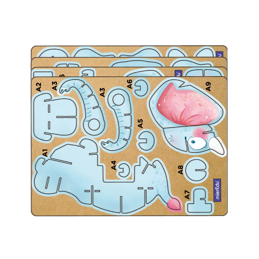 3D Sound Puzzle - African Elephant, Build 'n' Sound