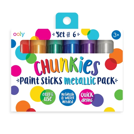 Chunkies solid tempera pencils colores metálicos, 6 piezas