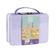Set constructie Plus-Plus, 600 piese, portabil, in cutie metalica, culori pastelate