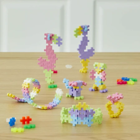 Juego de construcción Plus-Plus, 600 piezas, portátil, en caja metálica, colores pastel