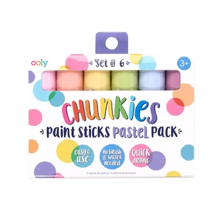 Chunkies solid tempera pencils pastel colors, 6 pieces