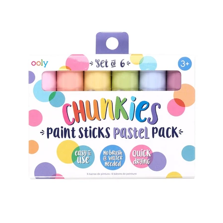 Chunkies solid tempera pencils pastel colors, 6 pieces