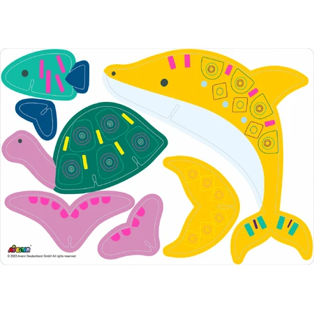 Stick'N'Play Kreativspiel mit 3D-Szenen und neu positionierbaren Stickern - Polar- und Meerestiere