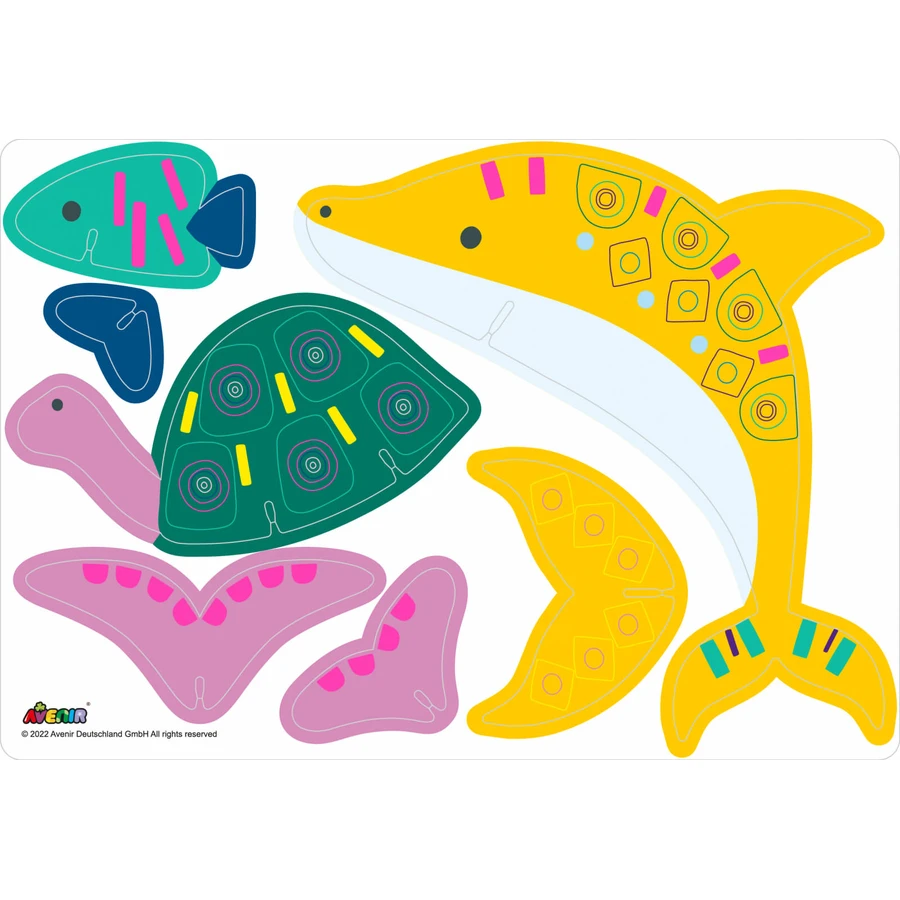 Stick'N'Play Kreativspiel mit 3D-Szenen und neu positionierbaren Stickern - Polar- und Meerestiere