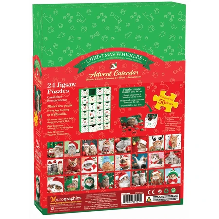 Adventskalender Cats, 24 Puzzles, 50 Teile