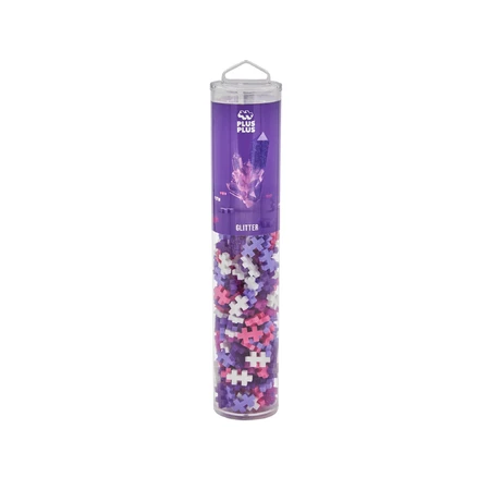 Plus-Plus Baukasten, 240 Stück Tube, Glitter Mix, Glitzerfarben