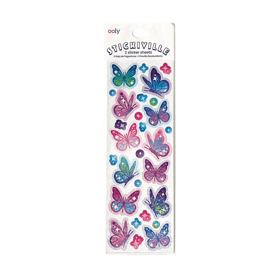 Holographische Glitzersticker Stickiville Schmetterlinge