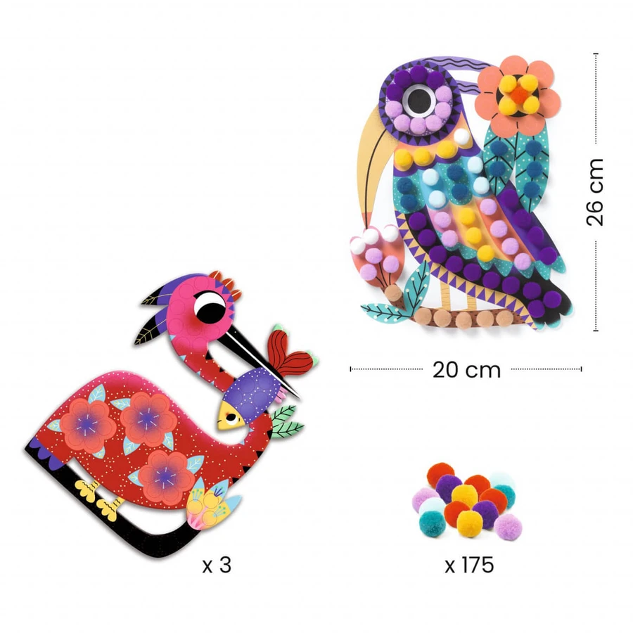 Creatief spel vogels met ballen, Djeco