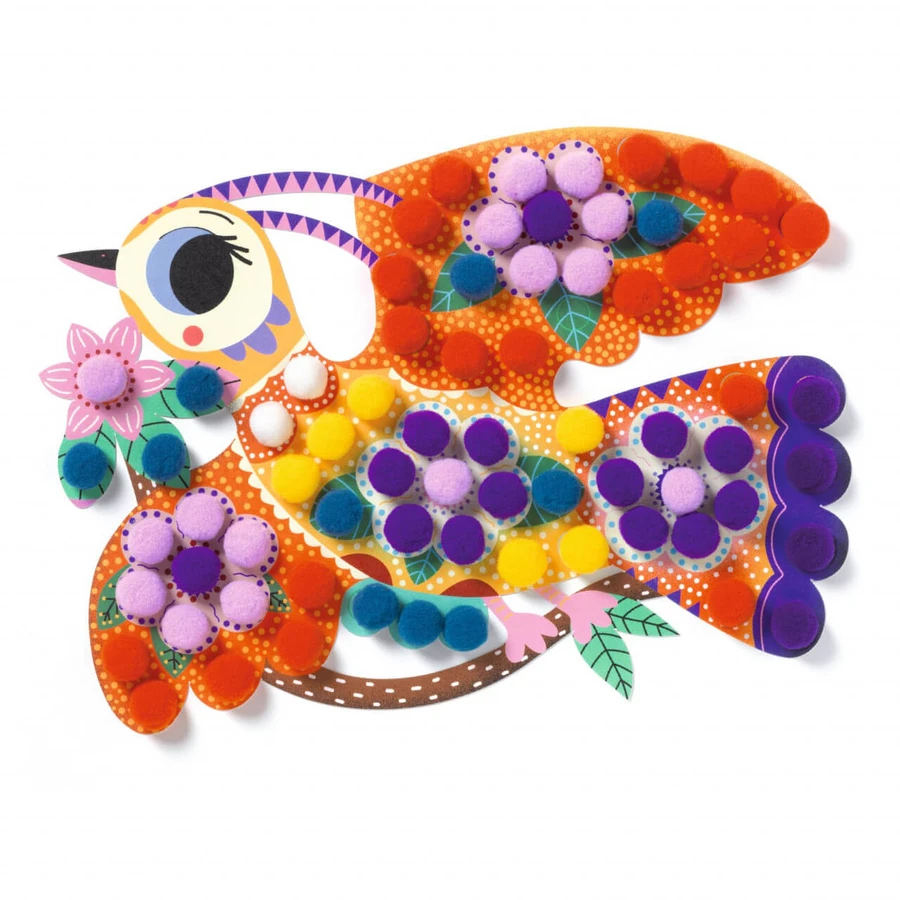 Creatief spel vogels met ballen, Djeco
