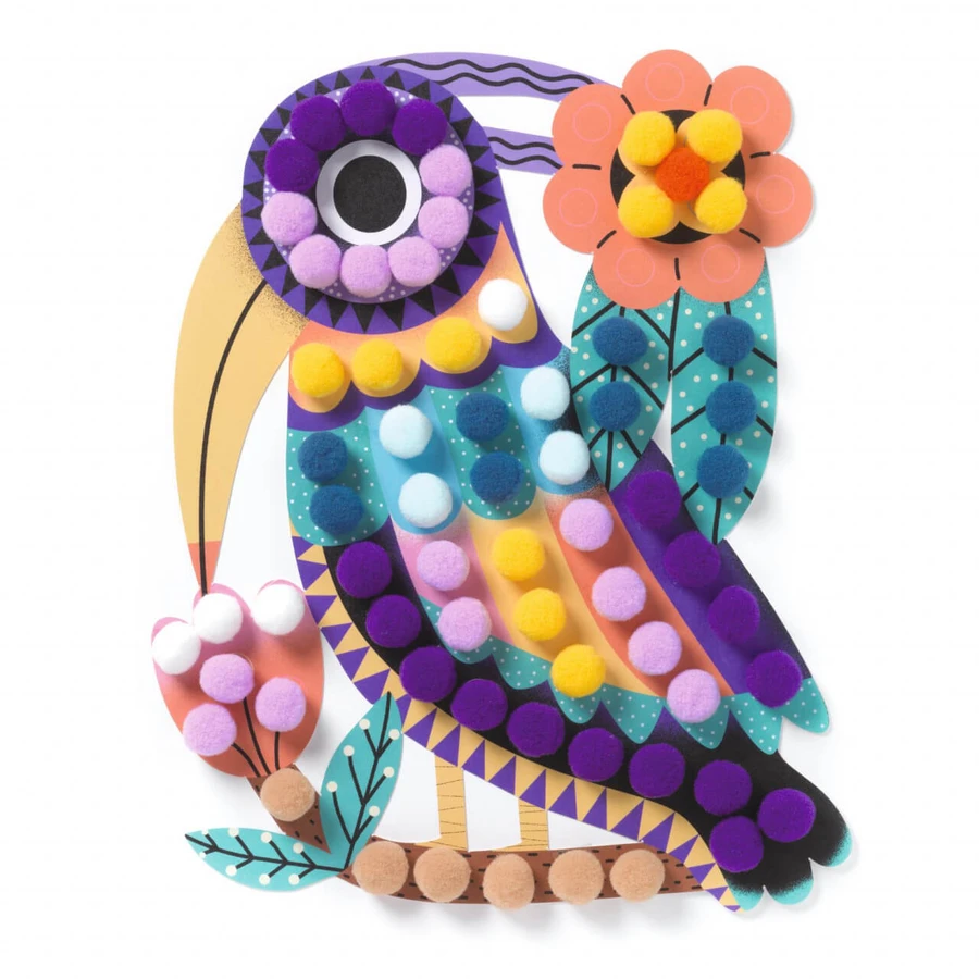 Creatief spel vogels met ballen, Djeco