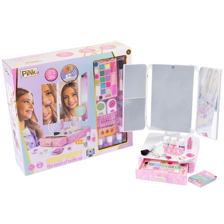 Studio di trucco interattivo con specchio parlante - Pink it Smart Vanity