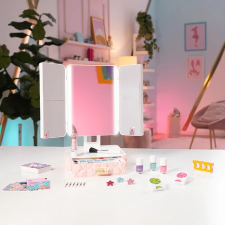 Studio di trucco interattivo con specchio parlante - Pink it Smart Vanity