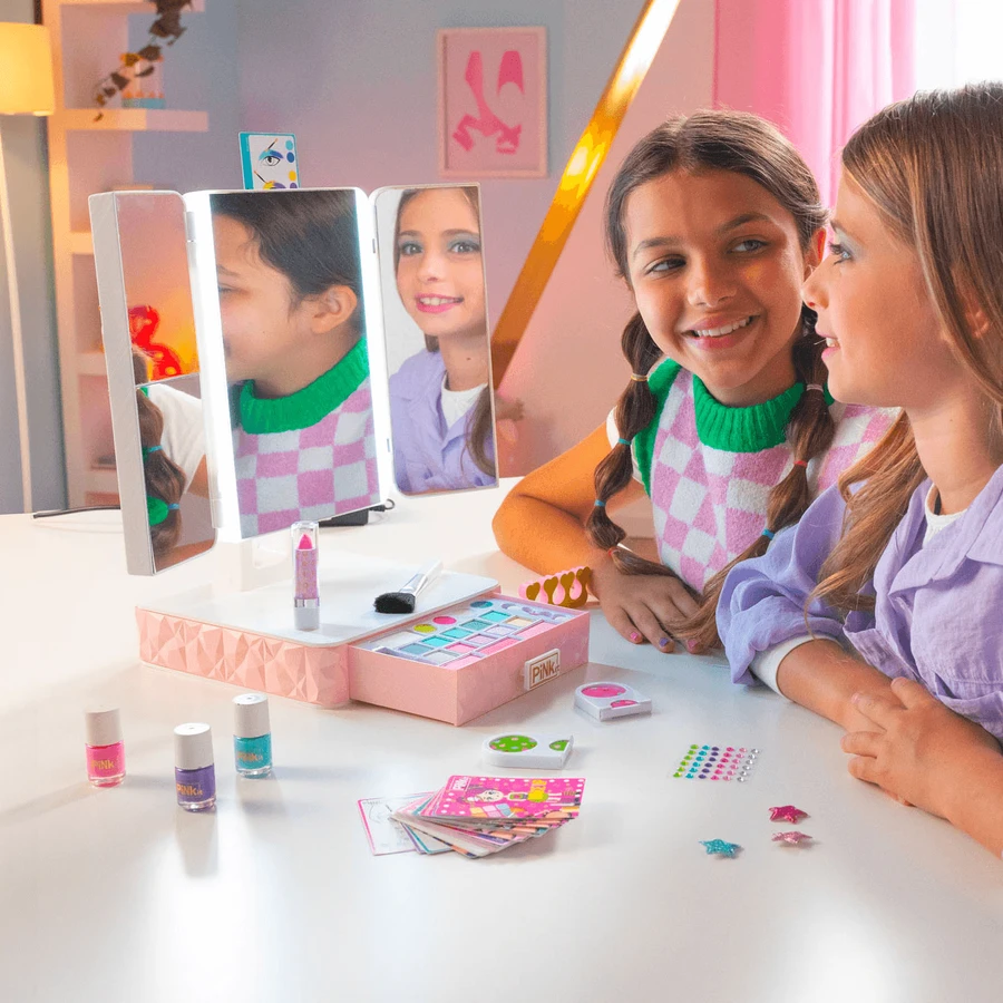 Studio di trucco interattivo con specchio parlante - Pink it Smart Vanity