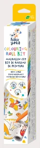 Set de rouleaux de dessin 3 m et 12 crayons de couleur, Haku Yoka - Dinosaures
