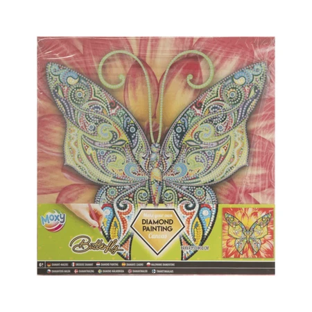 Creative set with rhinestones, Diamond paint, Canvas Butterfly