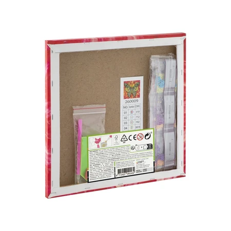 Creative set with rhinestones, Diamond paint, Canvas Butterfly