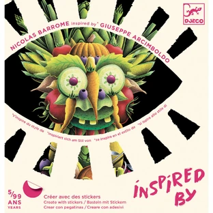 Inspiriert von Arcimboldo, Obst und Gemüse Aufkleber, Djeco