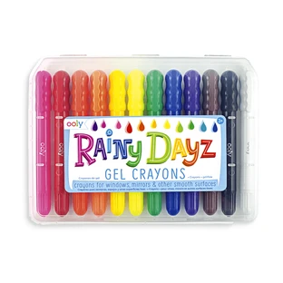 Gel pencils for window and glass, Rainy Dayz, set of 12 washable colors