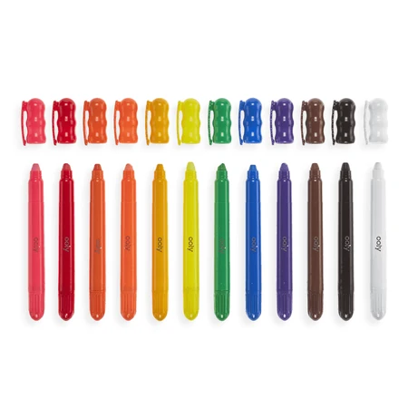 Gel pencils for window and glass, Rainy Dayz, set of 12 washable colors