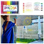 Gel pencils for window and glass, Rainy Dayz, set of 12 washable colors