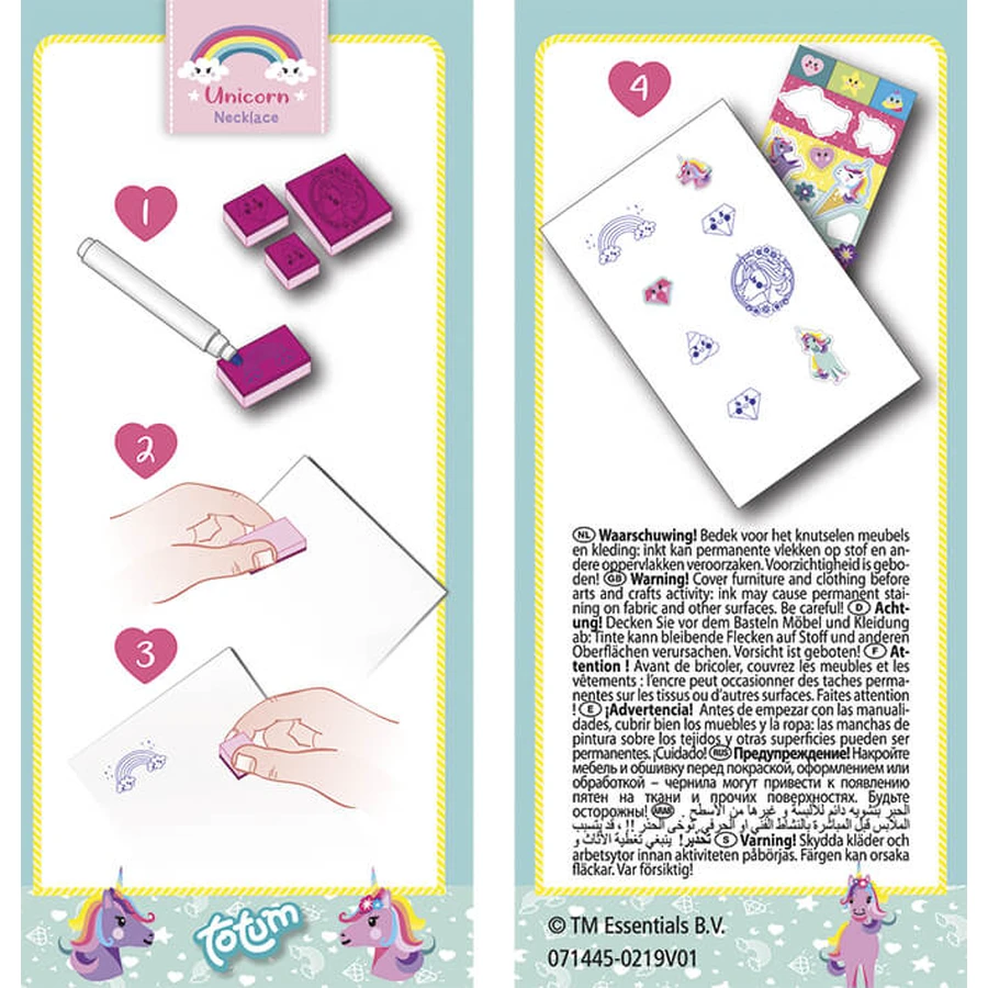 Creative mini unicorn stamp set