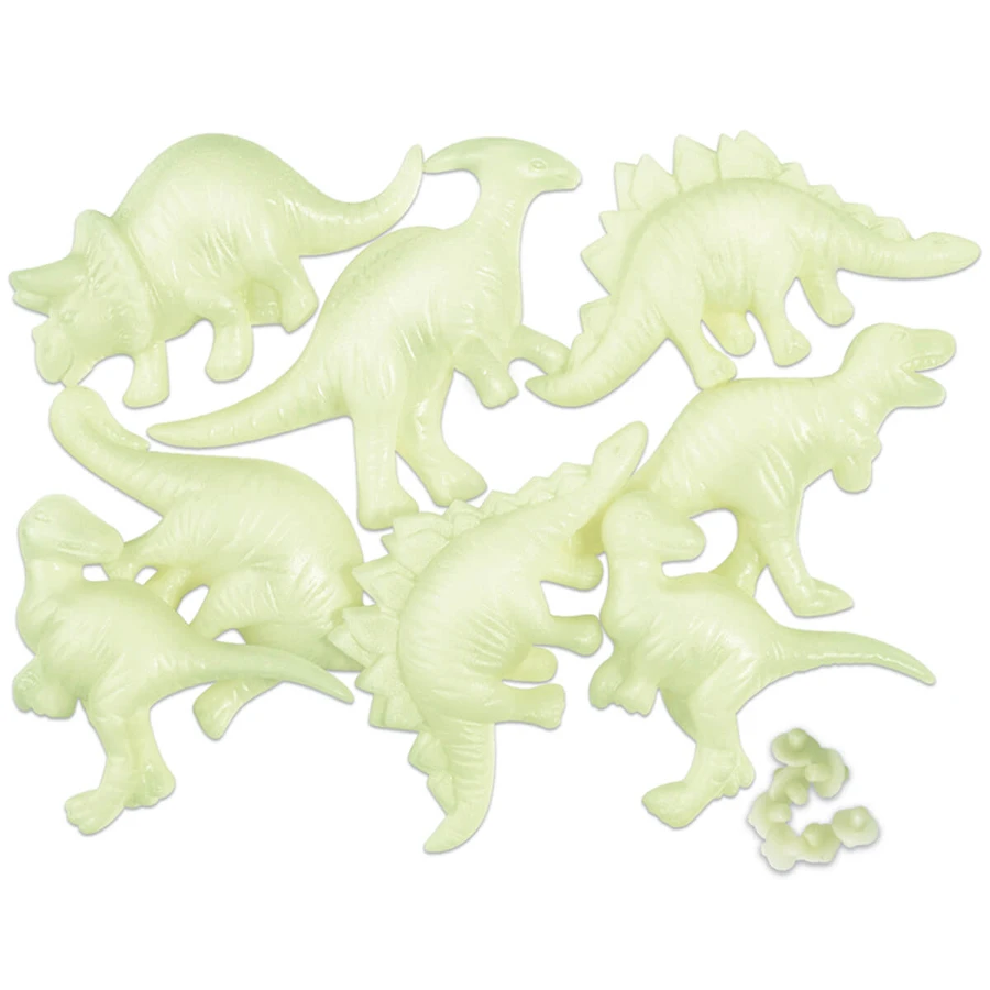 Fosforescerende wanddecoraties - 3D dinosaurussen