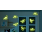 Fosforescerende wanddecoraties - 3D dinosaurussen