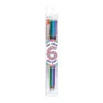 Multicolor gel pen with 6 colors and retractable mechanism