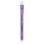 Multicolor gel pen with 6 colors and retractable mechanism