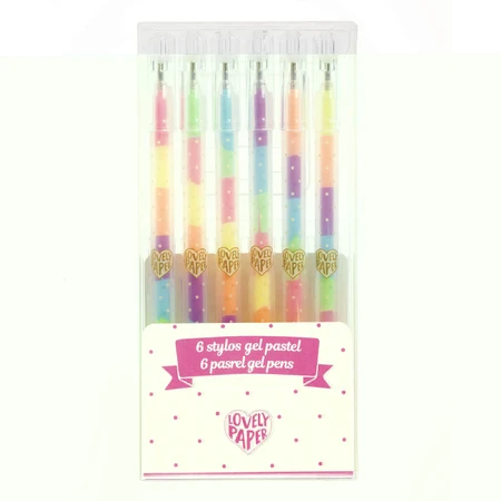 Djeco fluo roll-gel set, 6 colores combinados