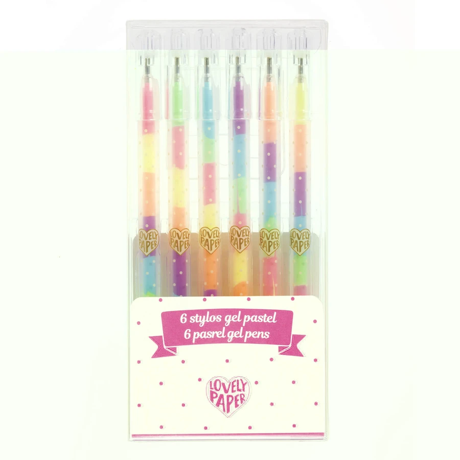 Djeco fluo roll-gel set, 6 colores combinados